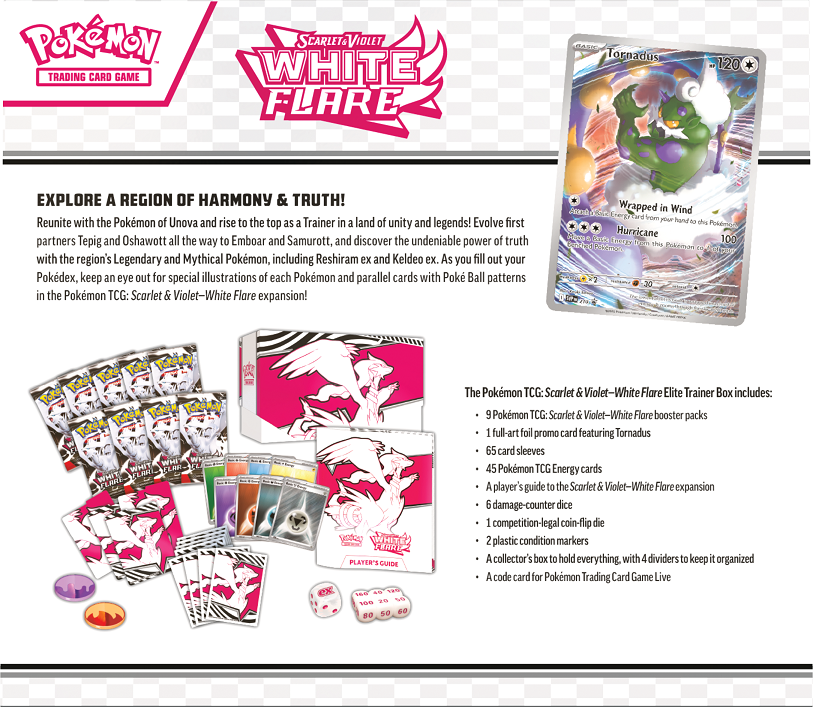 Pokemon Scarlet & Violet 10.5 - White Flare - Elite Trainer Box Reshiram