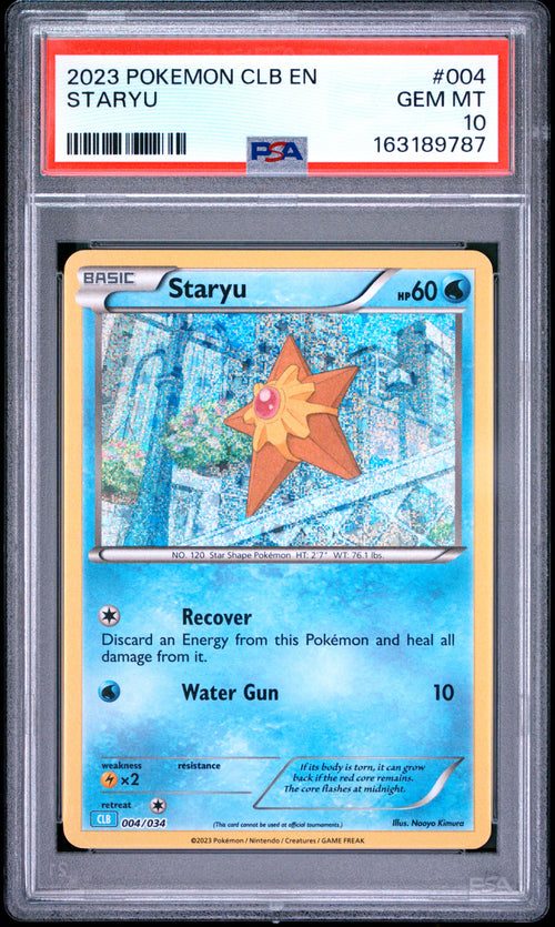 Staryu #004 Pokemon Clb-trading Card Game Classic Blastoise & Suicune EX Deck 2023 PSA 10