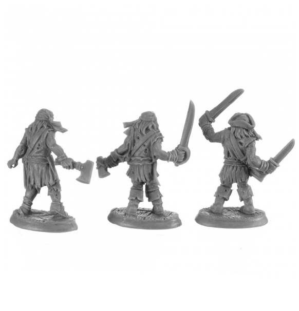 Reaper Bones USA: Zombie Pirates (3 stk)