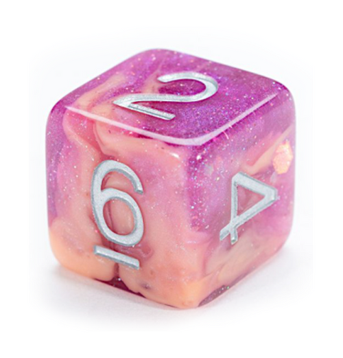 Aether Dice: Polyhedral Dice Set - Rasberry and Cream