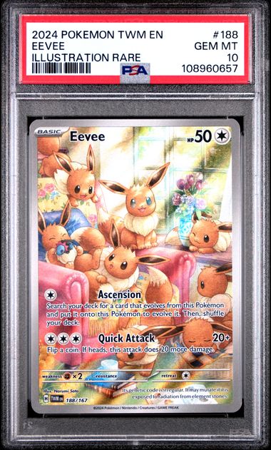 Eevee [Illustration Rare] #188 PSA 10 [Pokemon Twilight Masquerade 2024]