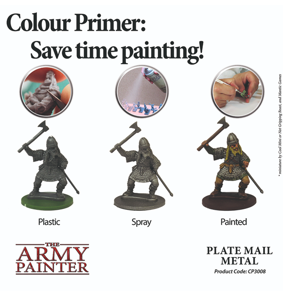 Army Painter: Colour Primer - Platemail Metal Spray