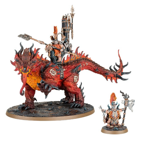 Age of Sigmar: Fyreslayers - Auric Runefather on Magmadroth