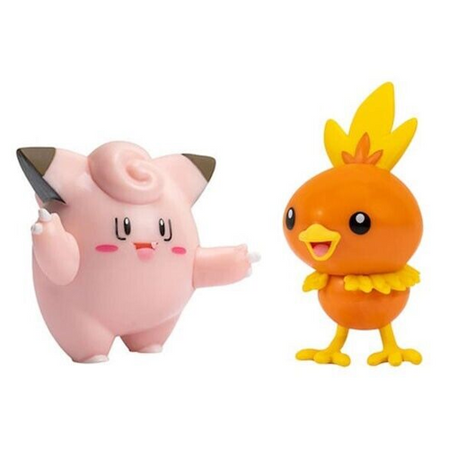 Pokemon: Battle Figure - Torchic & Clefairy