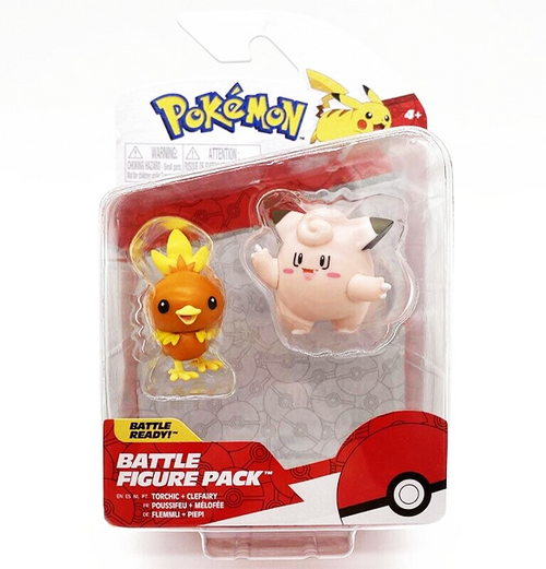 Pokemon: Battle Figure - Torchic & Clefairy