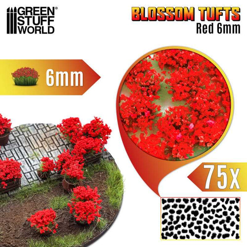 Green Stuff World - Blossom Tufts 6mm Red