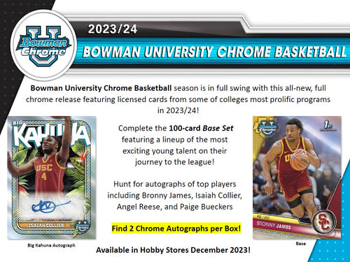 Topps Bowman University Chrome Basketball 2023/24 - Hobby Box