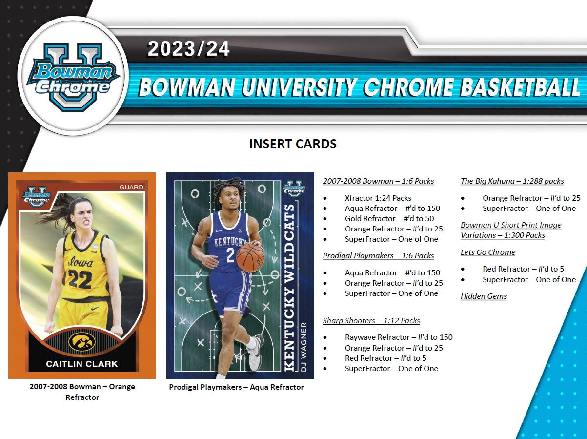 Topps Bowman University Chrome Basketball 2023/24 - Hobby Box