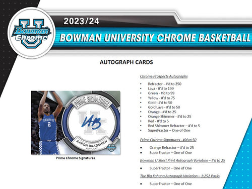 Topps Bowman University Chrome Basketball 2023/24 - Hobby Box