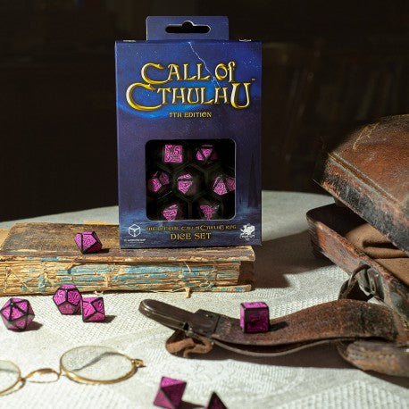 Call of Cthulhu RPG: Black & Magenta Dice Set