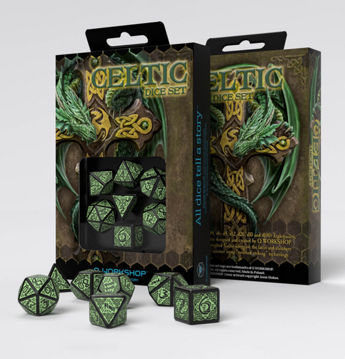 Celtic: Dice Set - Black & Green