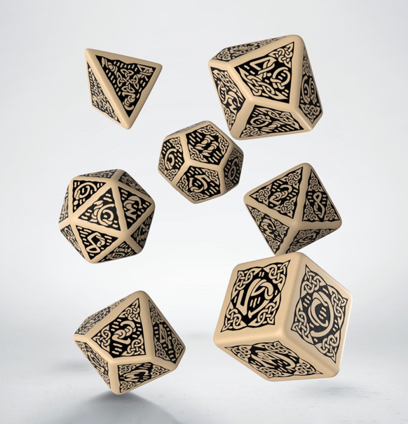 Celtic: Dice Set - Beige & Black