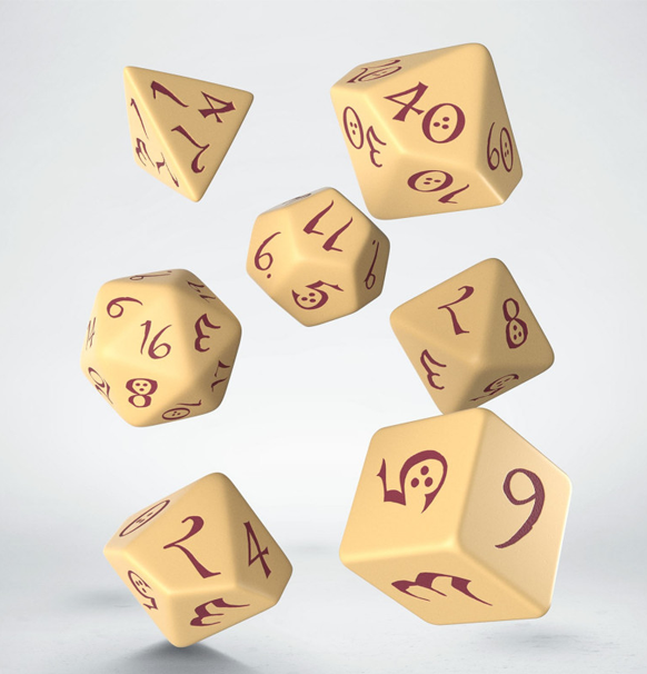 Classic RPG: Dice Set - Beige & Burgundy