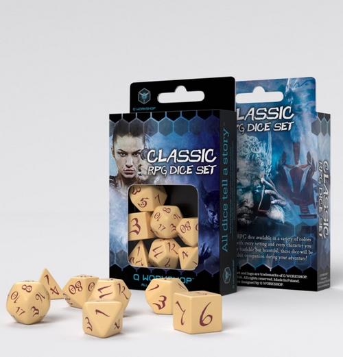 Classic RPG: Dice Set - Beige & Burgundy