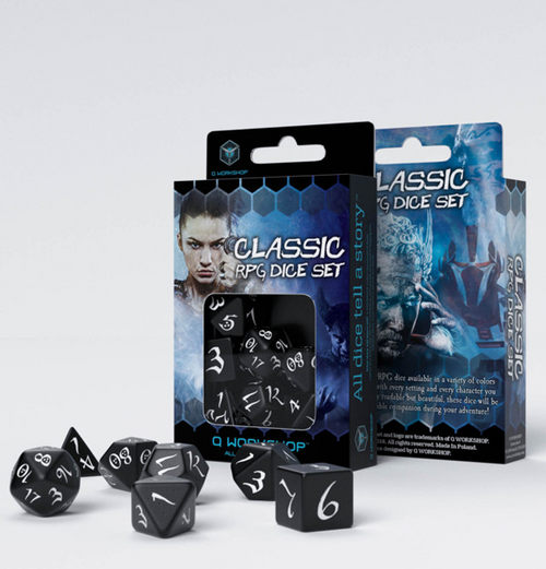 Classic RPG: Dice Set - Black & White