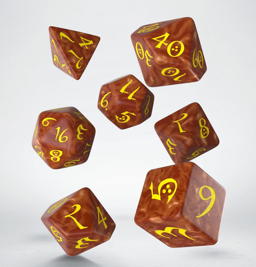 Classic RPG: Dice Set - Caramel & Yellow