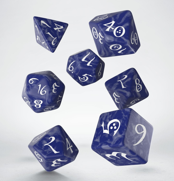 Classic RPG: Dice Set - Cobalt & White