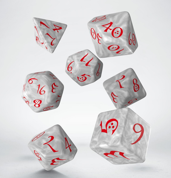 Classic RPG: Dice Set - Pearl & Red