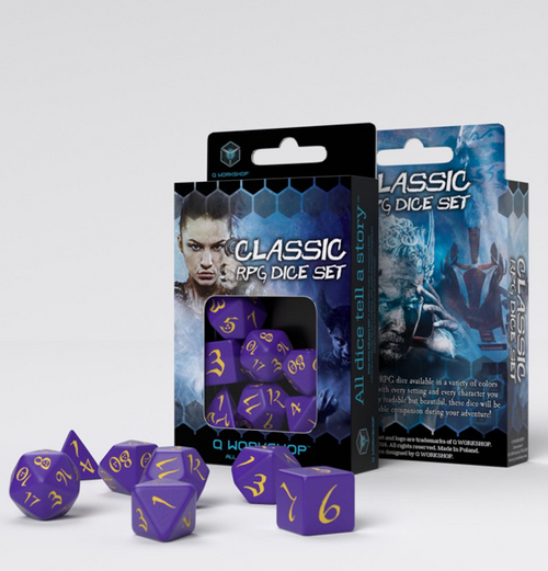 Classic RPG: Dice Set - Purple & Yellow