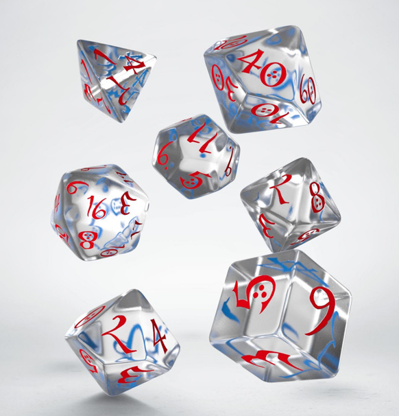 Classic RPG: Dice Set - Translucent & Blue-red