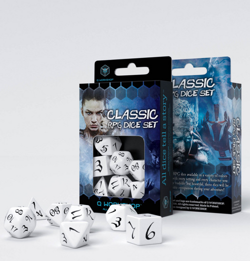 Classic RPG: Dice Set - White & Black