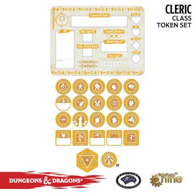 (Beskadiget) Dungeons & Dragons: 5th Ed. - Cleric Token Set