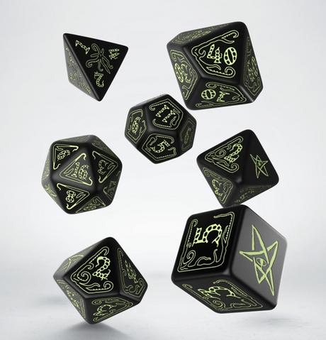 Call of Cthulhu RPG: Black & Glow-in-the-Dark - Dice Set