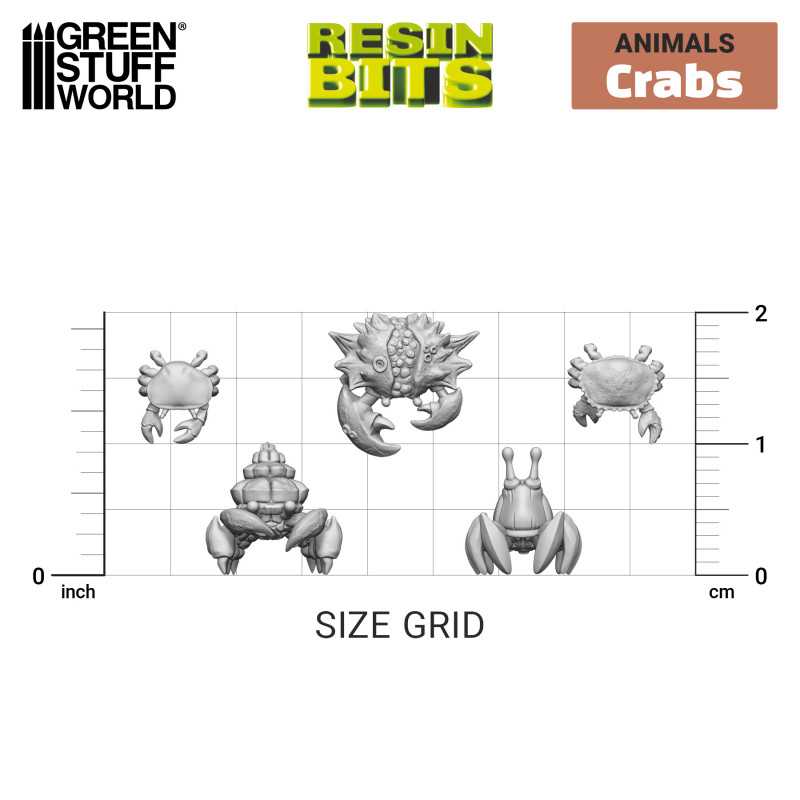 Green Stuff World: 3D Printed Set - Animals - Crabs