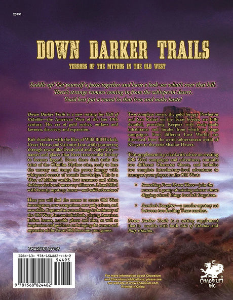 Call of Cthulhu RPG: Down Darker Trails (Eng)