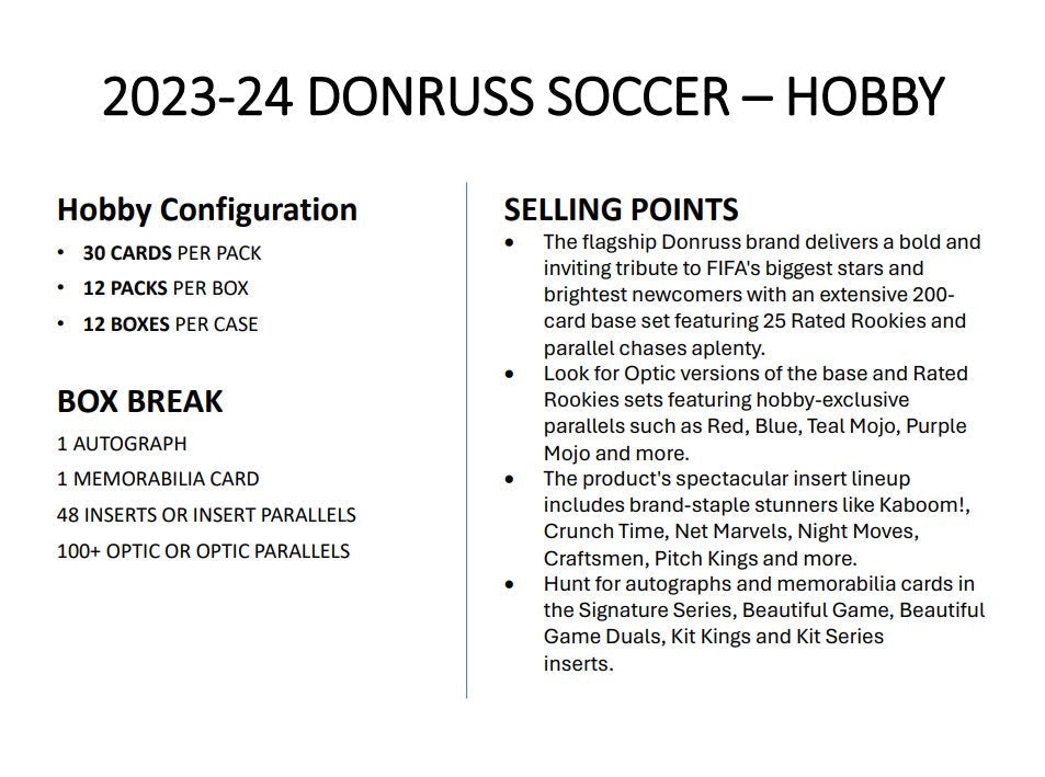 Panini Donruss Soccer 2023/24 - Hobby Box