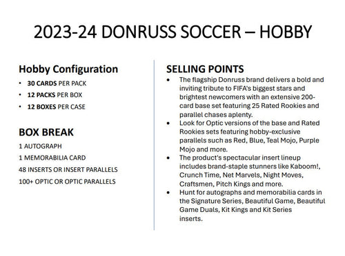 Panini Donruss Soccer 2023/24 - Hobby Box