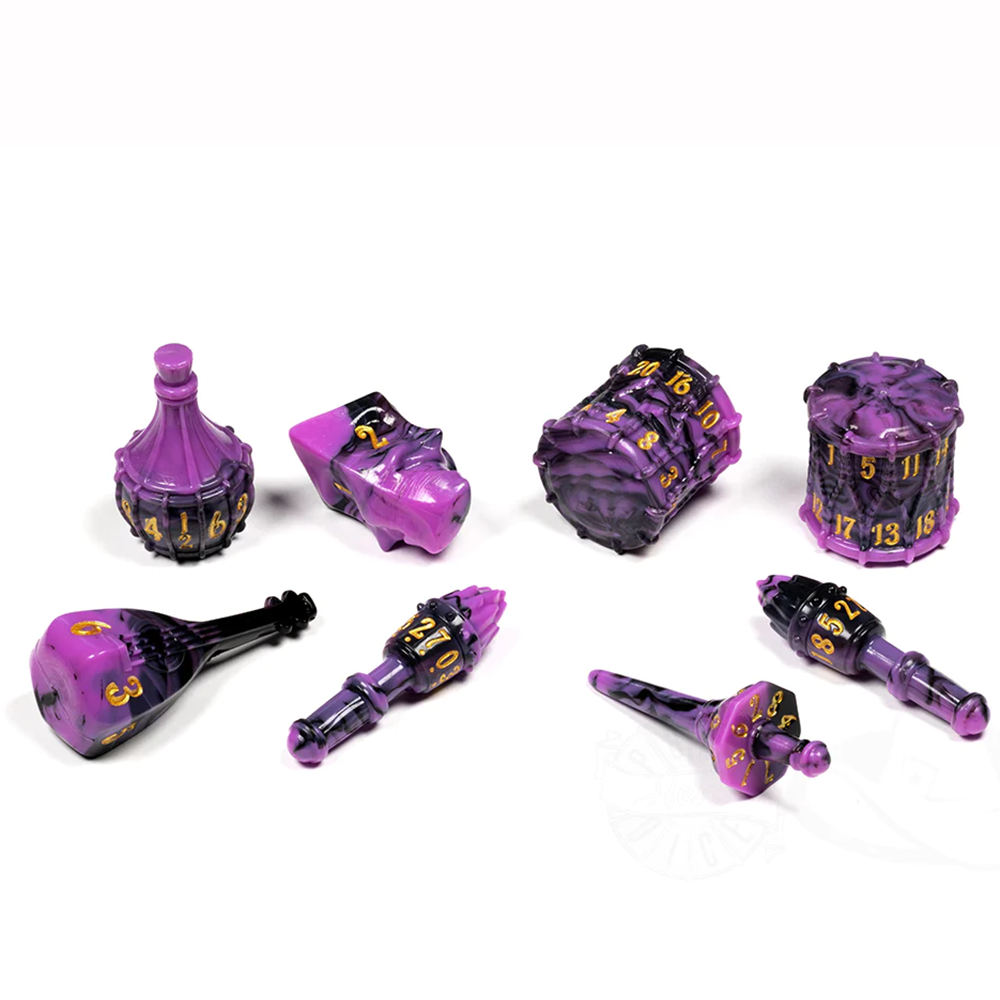 PolyHero Bard 8 Dice Set Violet  Lullaby