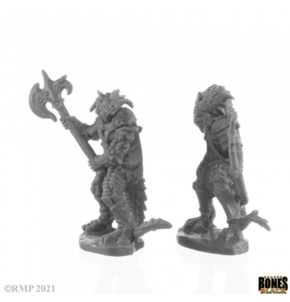 Reaper Bones Black - Dragonfolk Fighter and Ranger