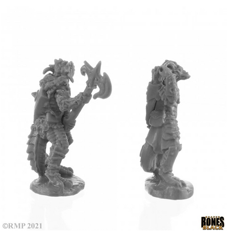 Reaper Bones Black - Dragonfolk Fighter and Ranger