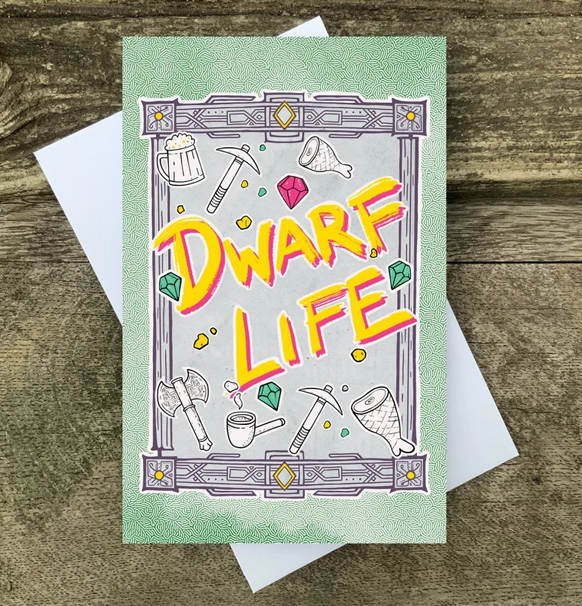 Postkort: Dwarf Life (med kuvert)