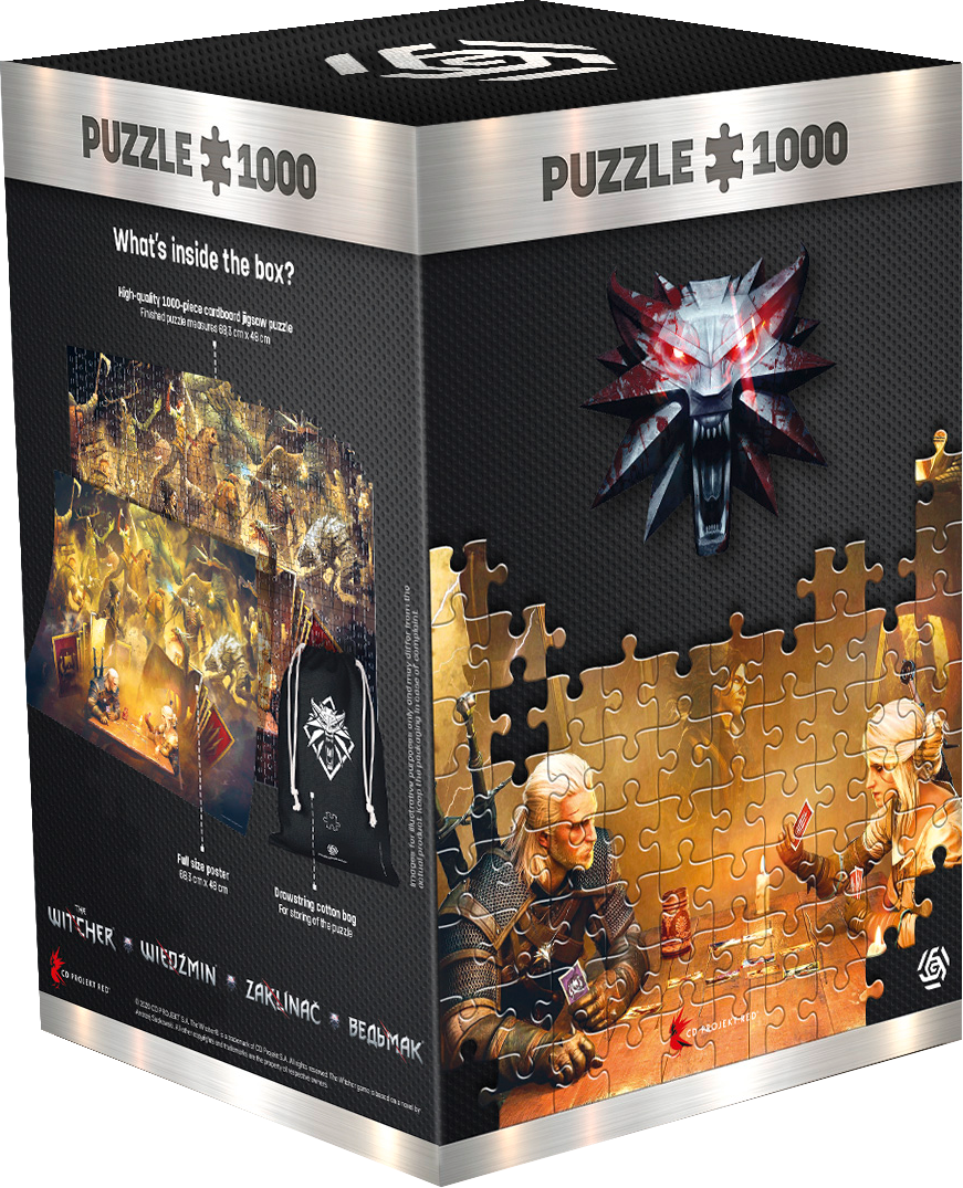 The Witcher: Playing Gwent - 1000 (Puslespil)