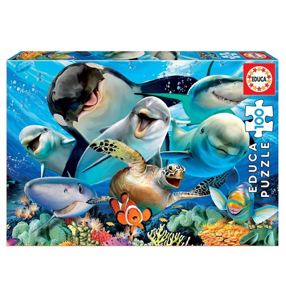 Educa: Underwater Selfie - 100 (Puslespil)