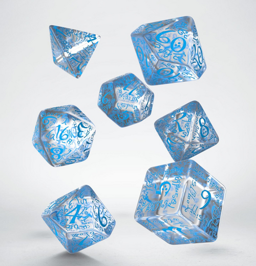 Elvish: Dice Set - Translucent & Blue