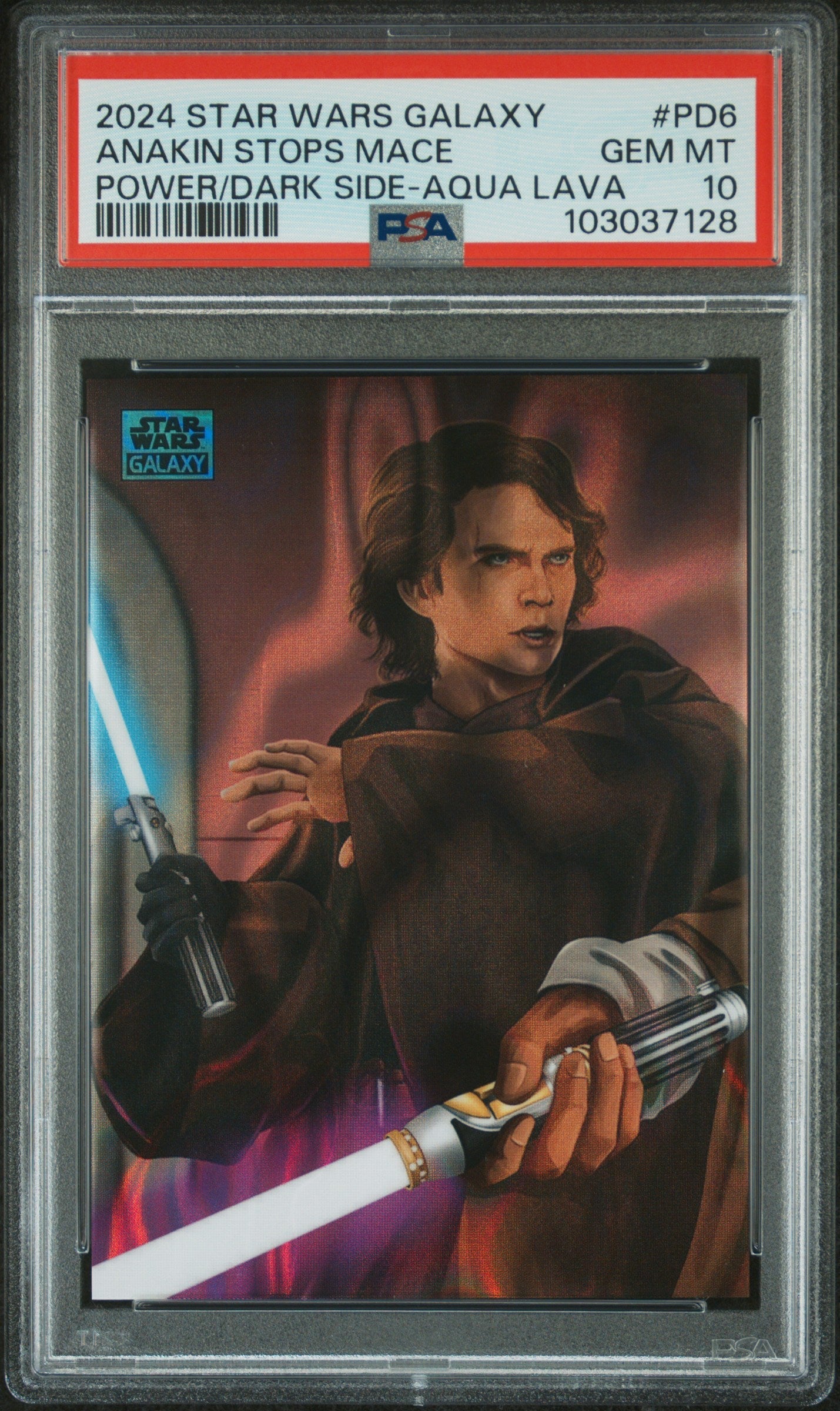 Anakin Stops Mace #PD6 [Power/Dark Side-Aqua Lava] 114/175 PSA 10