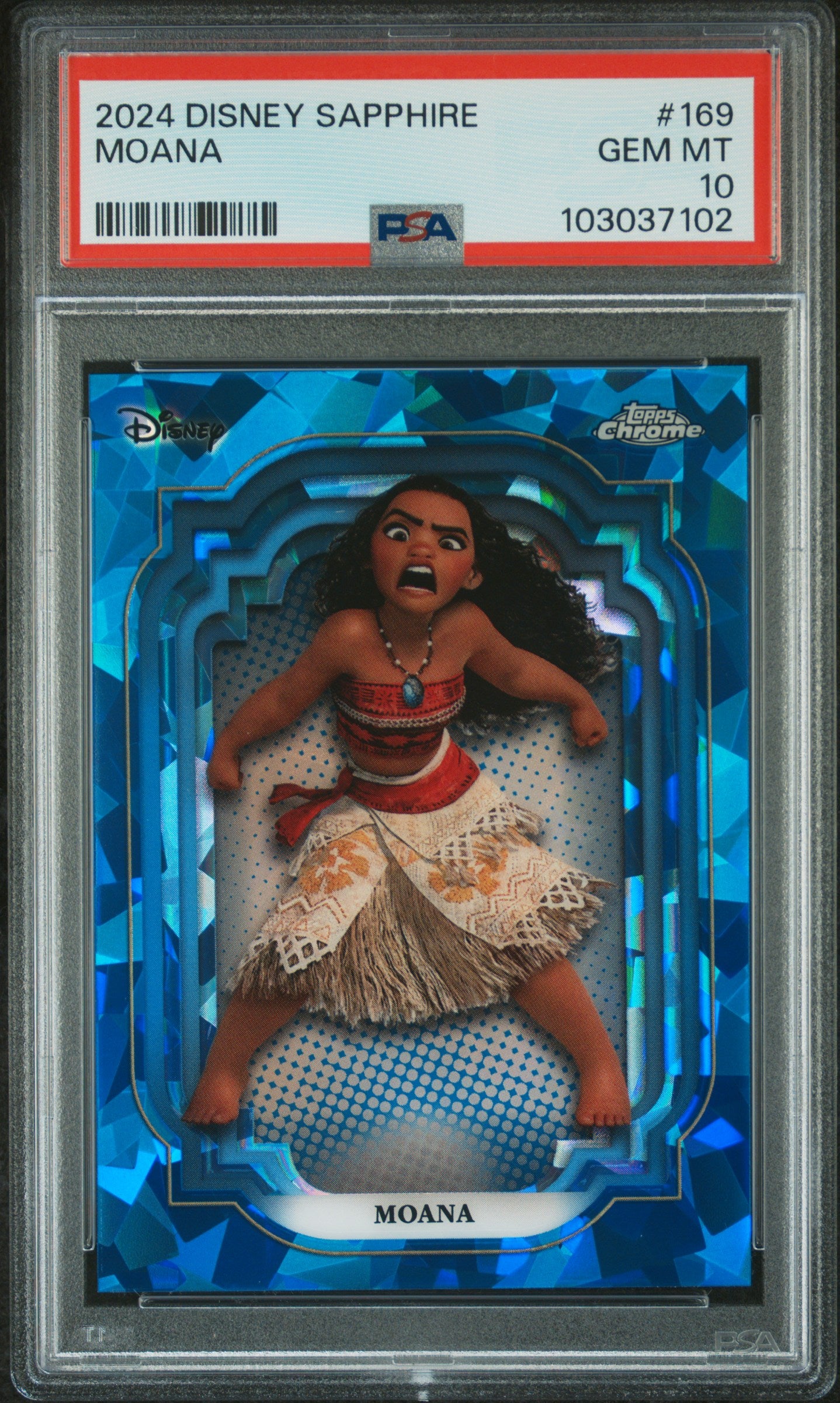 Moana #169 PSA 10 [Topps Chrome Disney Sapphire Edition 2024