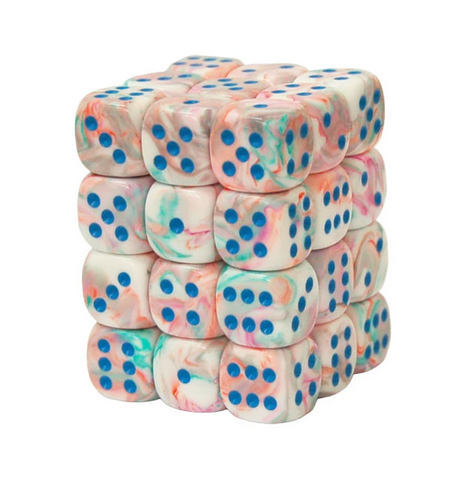 Festive™ – 12mm d6 Pop Art w/blue Dice Block™