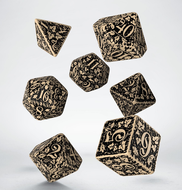 Forest: Dice Set - Beige & Black