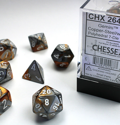 Gemini™ – Polyhedral Copper-Steel w/white 7-Die Set