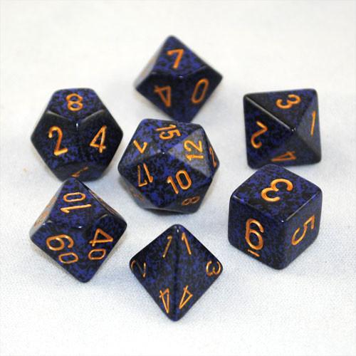 Speckled – Polyhedral Golden Cobalt™ 7-Die Set