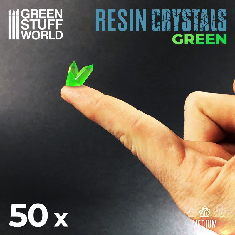 Green Resin Crystals Medium