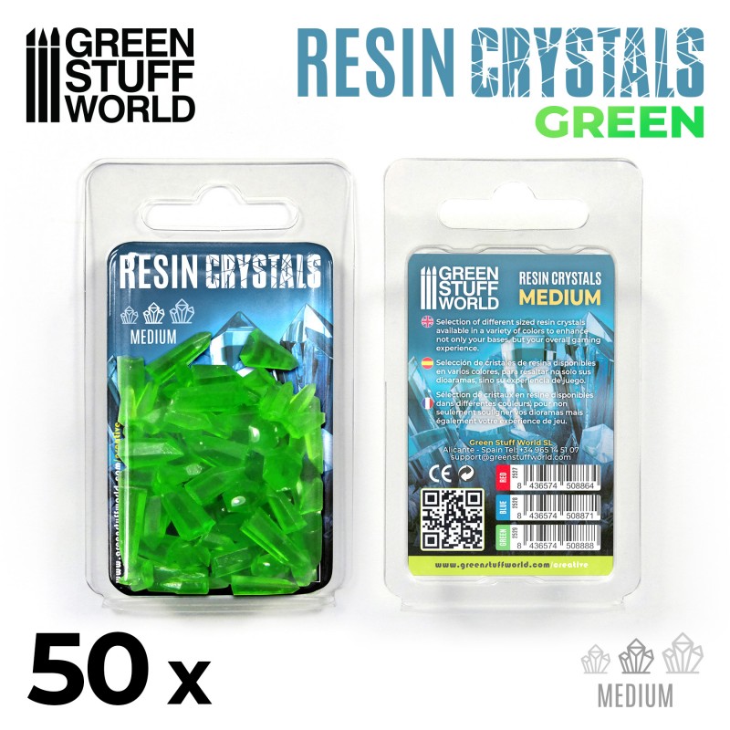 Green Resin Crystals Medium