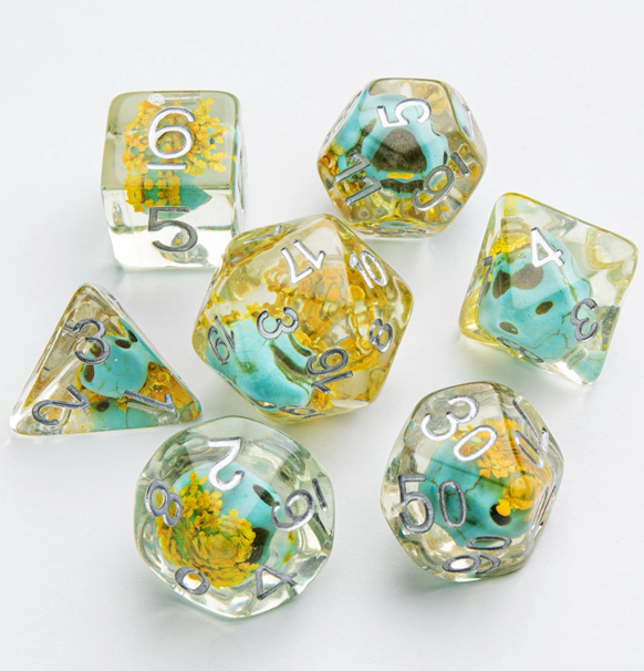 Gamegenic: Embraced Series - Green Skull RPG Dice Set