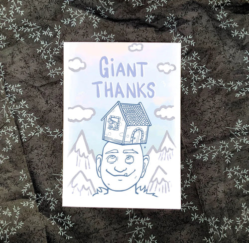 Postkort: Giant Thanks (med kuvert)