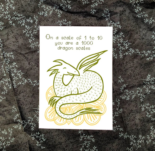 Postkort: Dragon Scales (med kuvert)