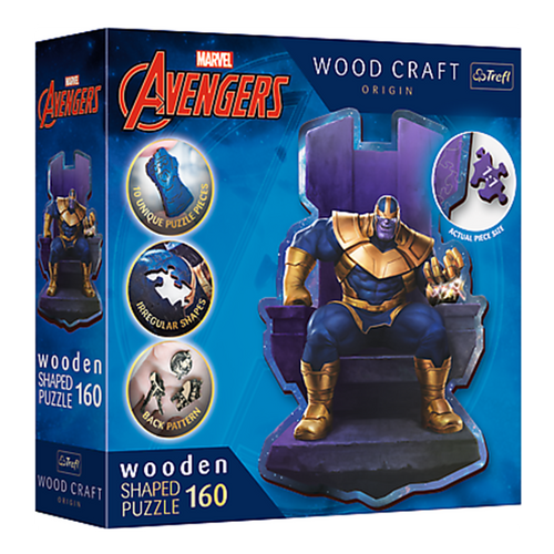 Trefl - Wooden Shaped Puzzle - Thanos on Throne 160 (Puslespil)